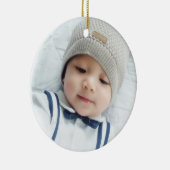 Aangepaste foto met Monogram Keramisch Ornament (Rechts)