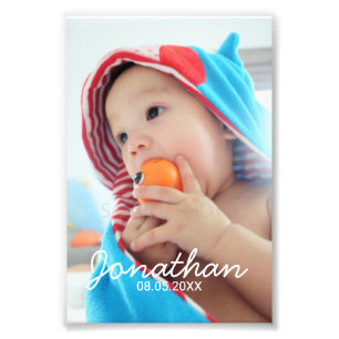 Aangepaste foto met naam en datum foto afdruk