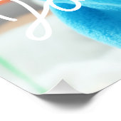 Aangepaste foto met naam en datum perfect poster (Hoek)