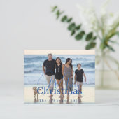 Aangepaste foto met naam en jaar Kerstmis Feestdagenkaart (Staand voorkant)