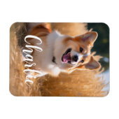 Aangepaste foto met naam magneet (Horizontaal)