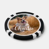 Aangepaste foto met naam poker chips (Enkel)