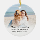 Aangepaste foto met offerte keramisch ornament (Voorkant)