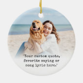 Aangepaste foto met offerte keramisch ornament (Achterkant)