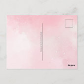 Aangepaste foto met sterrenhemel in zachtroze voor briefkaart (Achterkant)