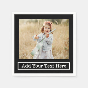 Aangepaste foto met tekstservetten servet