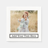 Aangepaste foto met tekstservetten servet (Voorkant)