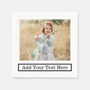 Aangepaste foto met tekstservetten servet