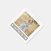 Aangepaste foto met tekstservetten servet (Hoek)