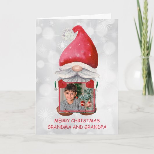 Aangepaste foto met watercolor kabouter kaart (Voorkant)