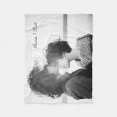 Aangepaste foto-minimalisnaam kalligrafie fleece deken (Voorkant)