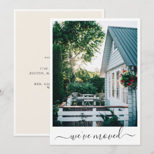 Aangepaste foto minimalistische verhuisde nieuwe t aankondiging