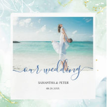 Aangepaste foto Modern Beach Wedding Gastenboek
