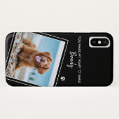 Aangepaste foto Modern Black Pet Dog Case-Mate iPhone Case (Achterkant (horizontaal))