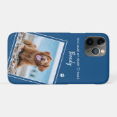 Aangepaste foto Modern Blue Dog Case-Mate iPhone Case (Achterkant (horizontaal))