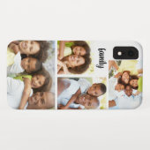 Aangepaste foto Modern Family Collage Trendy White Case-Mate iPhone Case (Achterkant (horizontaal))