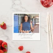 Aangepaste foto Modern Happy Retirement Party Servet (Insitu)