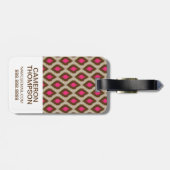 Aangepaste foto Modern ikatpatroon Bagagelabel (Achterkant horizontaal)