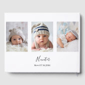 Aangepaste foto modern jongetje gastenboek (Achterkant)