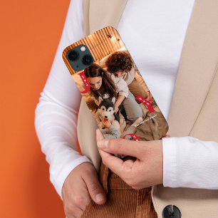 Aangepaste foto Modern JOY Christmas iPhone 13 Hoesje