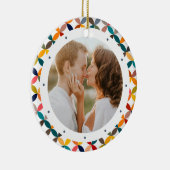 Aangepaste foto Modern kleurrijk persoonlijk Keramisch Ornament (Rechts)