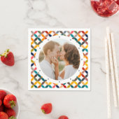 Aangepaste foto Modern kleurrijk persoonlijk Servet (Insitu)