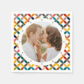 Aangepaste foto Modern kleurrijk persoonlijk Servet (Voorkant)