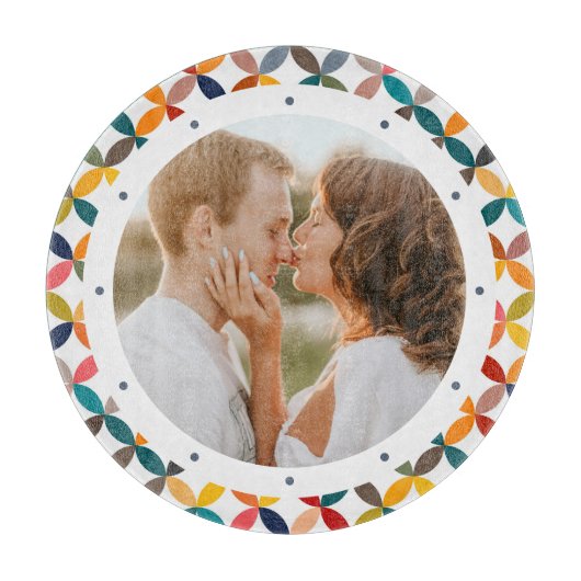 Aangepaste foto Modern kleurrijk persoonlijk Snijplank (Voorkant)