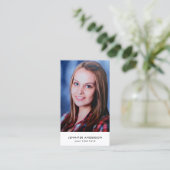 Aangepaste foto Modern Minimal Professional Visitekaartje (Staand voorkant)