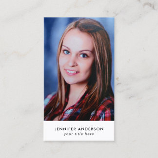 Aangepaste foto Modern Minimal Professional Visitekaartje