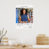 Aangepaste foto Modern Pensioenfeest Save the Date Poster (Keuken)