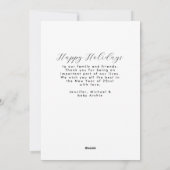 Aangepaste foto Modern Stijlvolle Botanische Kerst Feestdagenkaart (Achterkant)