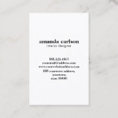 Aangepaste foto modern vet voor architecten ontwer visitekaartje (Achterkant)