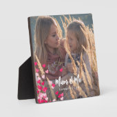 Aangepaste foto Modern Writing Scattered Pink Hear Fotoplaat (Voorkant)