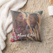 Aangepaste foto Modern Writing Scattered Pink Hear Kussen (Deken)