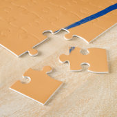 Aangepaste foto Moderne Abstracte botanische blauw Legpuzzel (Zijkant)