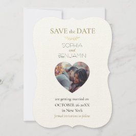Aangepaste foto Moderne Eenvoudige en Minimalistis Save The Date