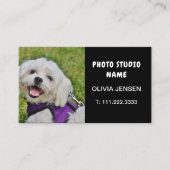 Aangepaste foto Moderne huisdier fotografie Visitekaartje (Voorkant)