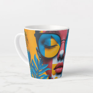 Aangepaste foto moderne koele elegante maak je eig latte mok
