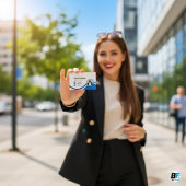 Aangepaste foto Moderne minimalistische sociale me Visitekaartje