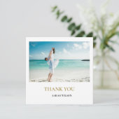 Aangepaste foto Moderne strand bruiloft dank u (Staand voorkant)
