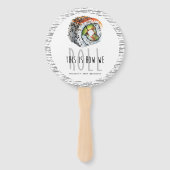 Aangepaste foto Moderne sushi verjaardag Handwaaier (Voorkant)