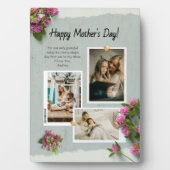 Aangepaste foto Moederdag hou van je mam Fotoplaat (voorkant)