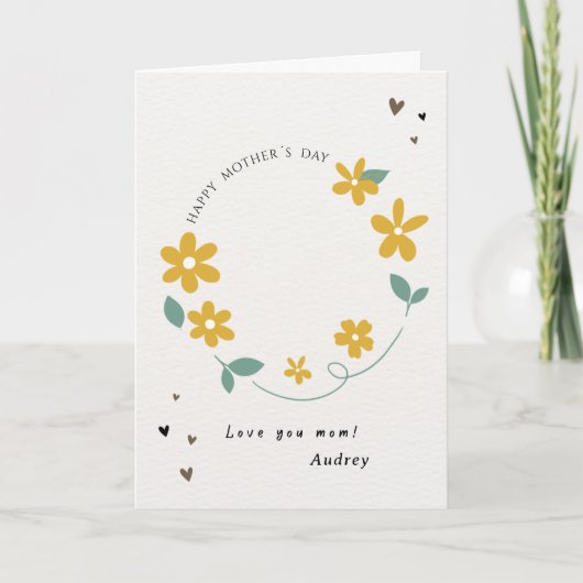 Aangepaste foto Moederdag hou van je mam Kaart (Voorkant)