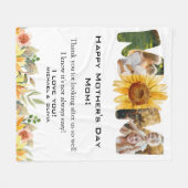 Aangepaste foto-Moederdag op maat Fleece Deken (Voorkant (Horizontaal))