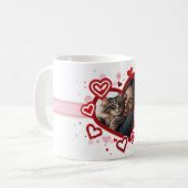 Aangepaste Foto Mok met Romantisch Hart Lijst (Voorkant links)