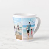 Aangepaste foto-Mok tekst - Ik hou van mijn famili Latte Mok (Rechterhoek)