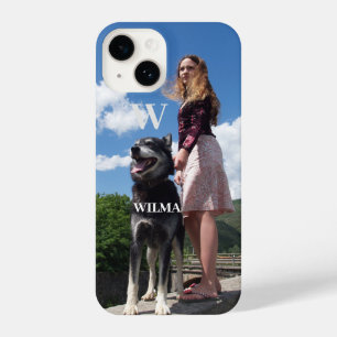 Aangepaste foto monogram Apple iPhone X 11 12 13 1 14 Hoesje