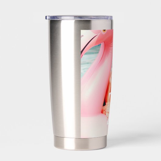 Aangepaste foto Monogram Chic Geïsoleerde Drinkbeker (Rechts)