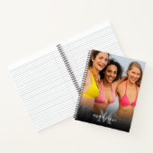 Aangepaste foto Monogram naam Notitieboek (Binnen)
